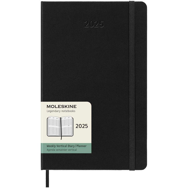 Moleskine 12 måneders ukeskalender stor, hardt omslag