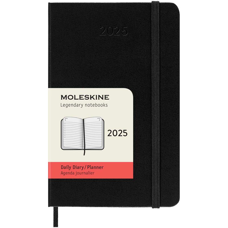 Moleskine 12 måneders dagskalender, hardt omslag