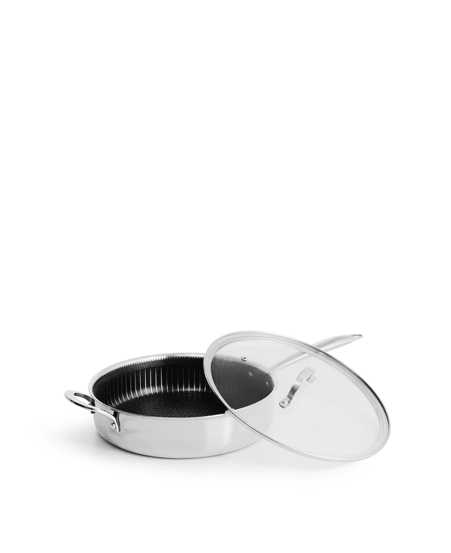 Traktørpanne non-stick med glasslokk fra Jernverket